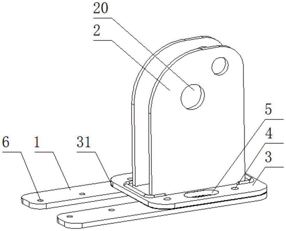 一种垂钩式车库安全防坠器底座的制作方法