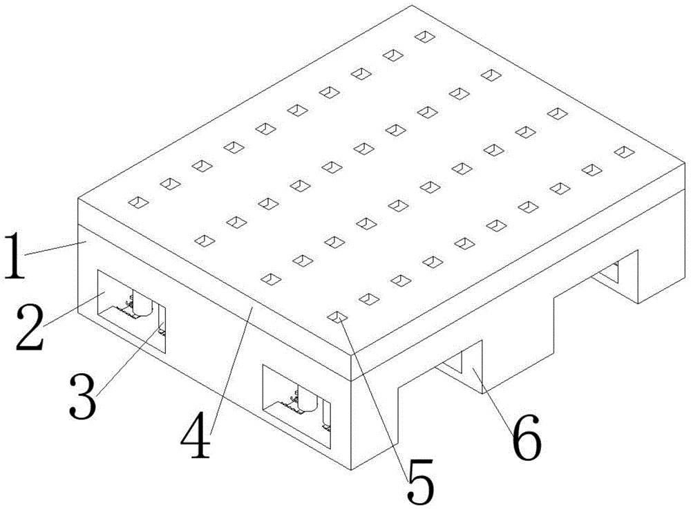 一种拼接式码垛货物搬运塑料托盘的制作方法