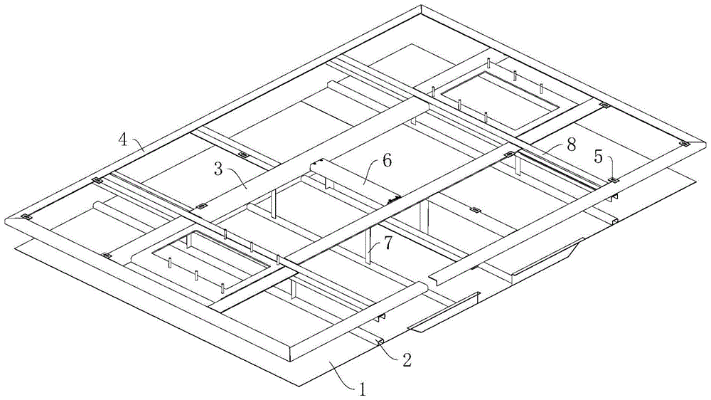 一种调车机车模块化司机室地板梁结构的制作方法