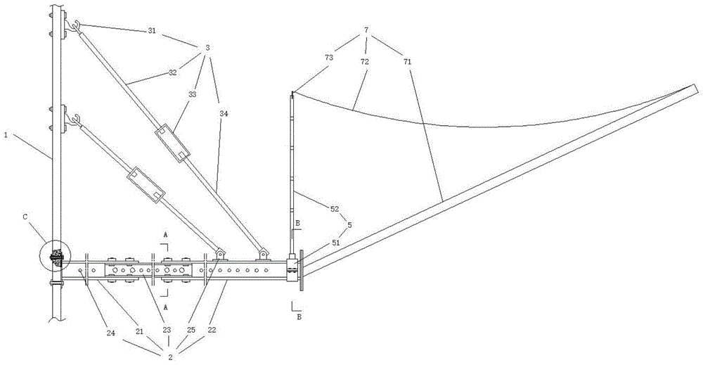 一种悬挑脚手架工字钢梁端部挑网组合结构的制作方法