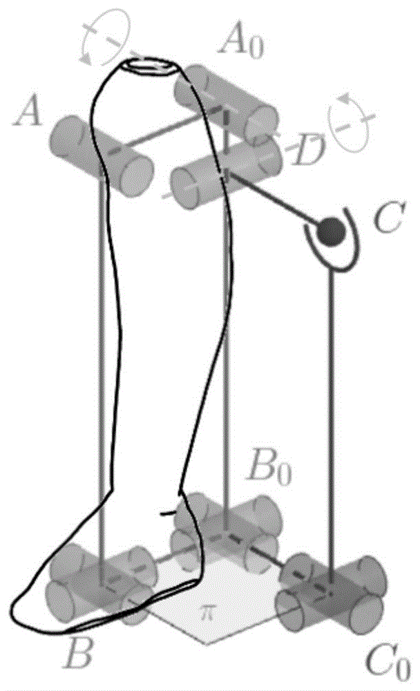 一种运动解耦并联驱动型外骨骼机器人踝关节