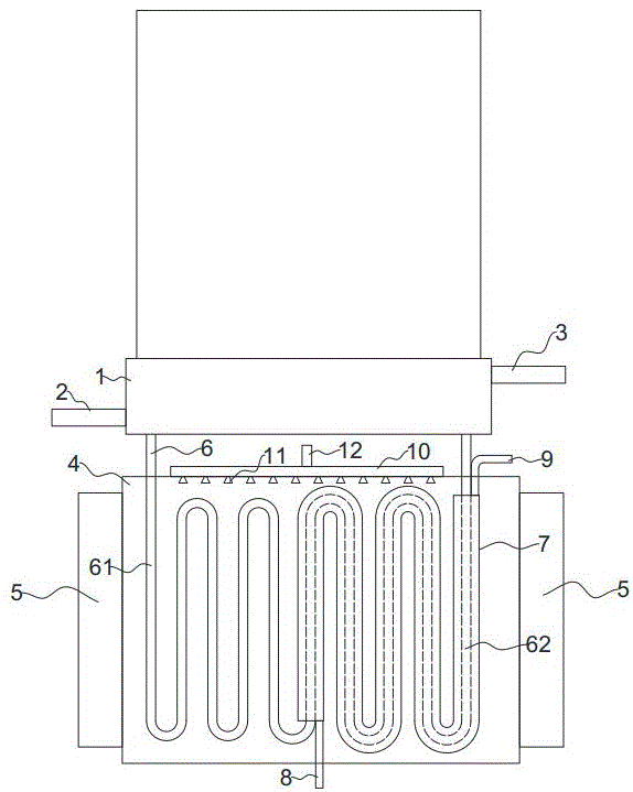 叶片钢精炼电渣炉降温装置的制作方法