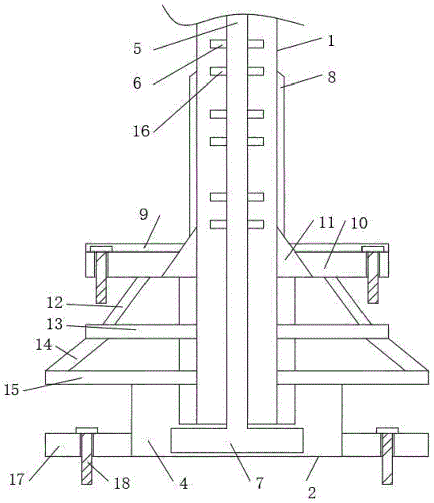 一种具有防风抗震功能的景观建筑木柱脚的制作方法