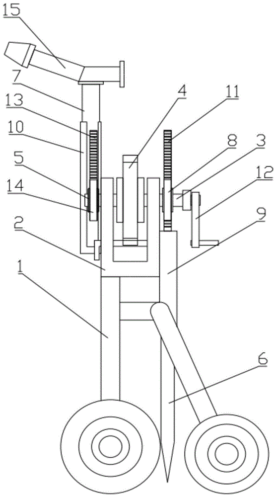 一种卷盘式喷灌机用喷头升降装置的制作方法