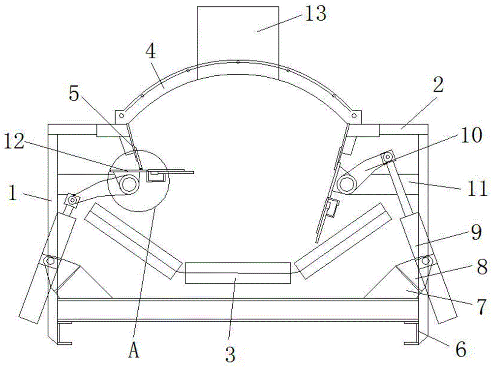 一种旋翻侧板式导料槽的制作方法