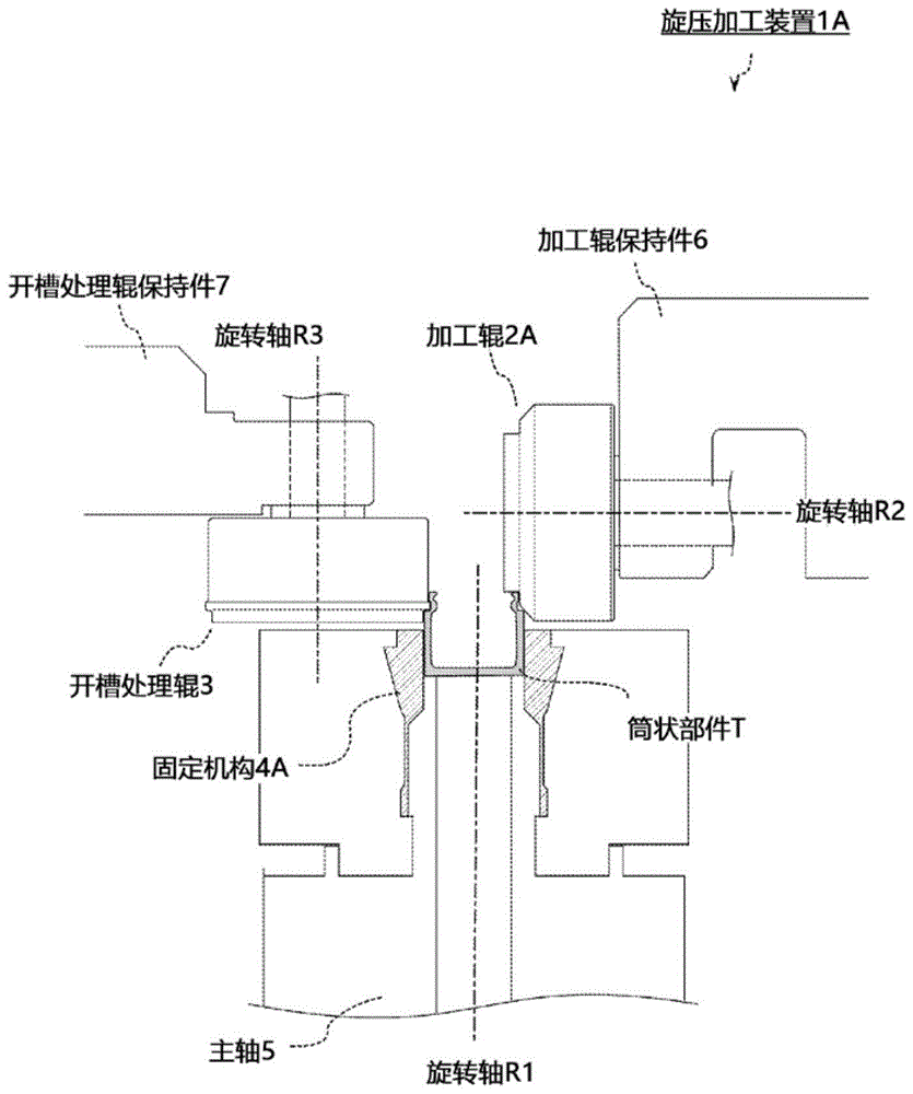 旋压加工装置、旋压加工方法及加工辊与流程