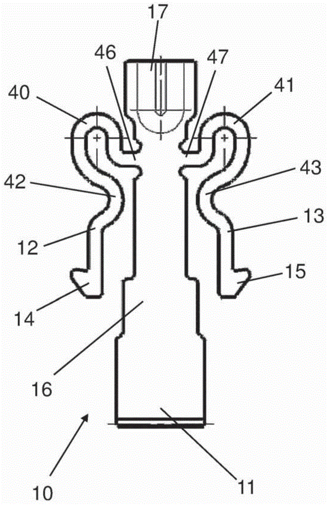 扁平插塞连接器装置和用于扁平插塞连接器装置的扁平接触部的制作方法
