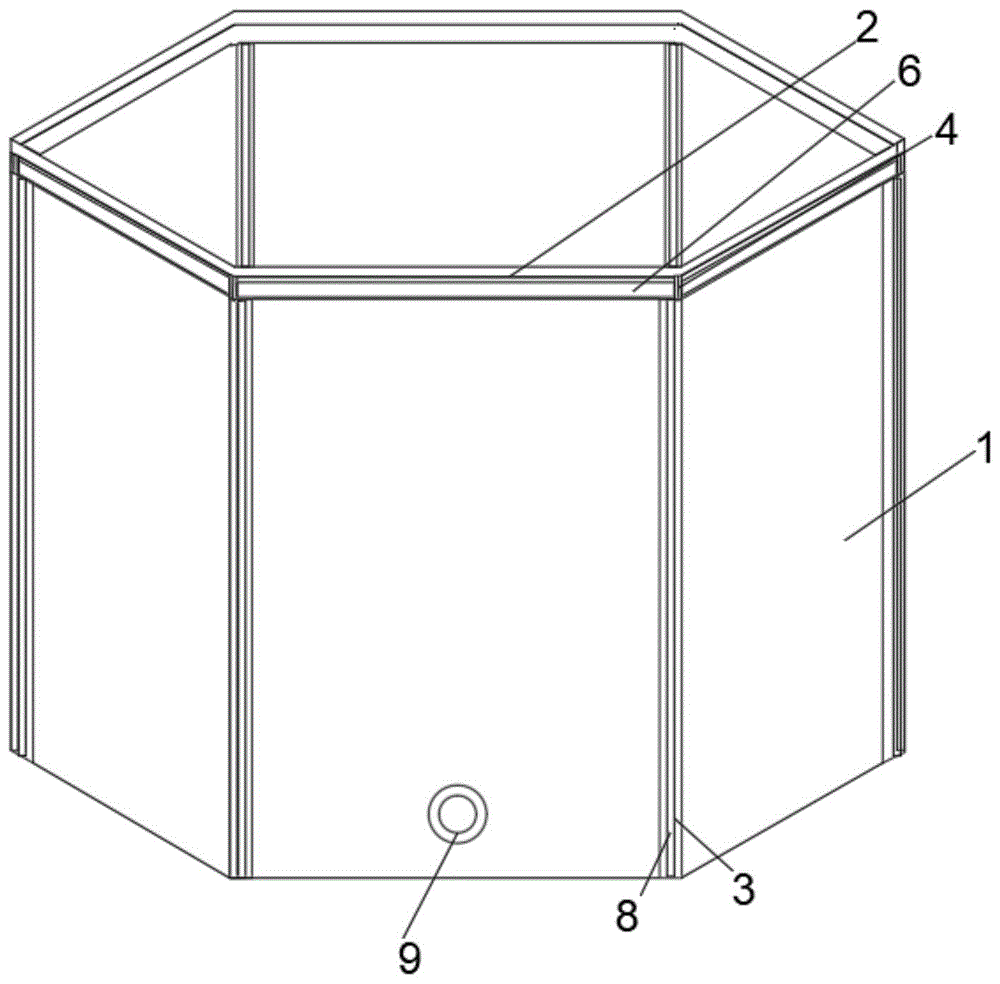 一种多边形免安装折叠浴桶的制作方法