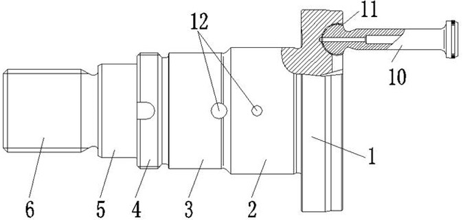 一种滑道斜轴变量高压柱塞泵用新型主轴组件的制作方法