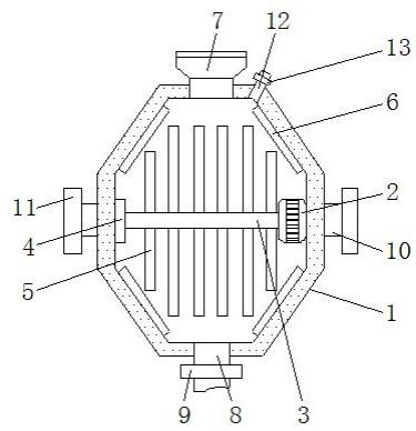 一种双锥回转式干燥机的料筒结构的制作方法