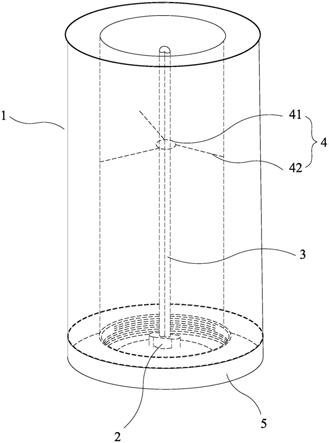 一种空气净化滤筒用红外灯管的安装结构的制作方法