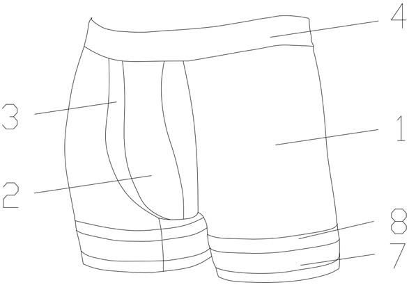 弹性前裆设计的男内裤的制作方法