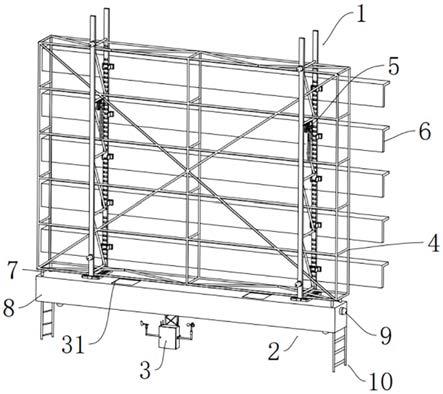 一种建筑用附着式脚手架的制作方法