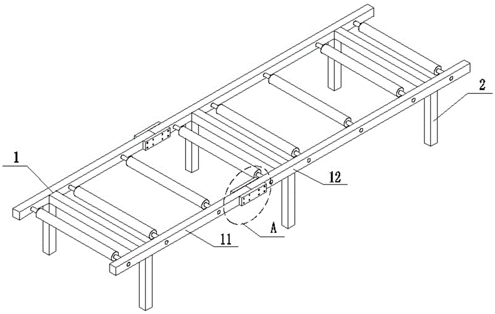 一种PP塑料板材生产线传送滚床侧边框的榫槽式接口的制作方法