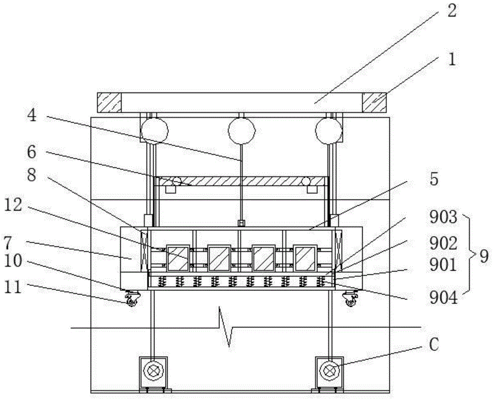 一种建筑外墙施工用可保持平稳防坠落的高空作业平台的制作方法