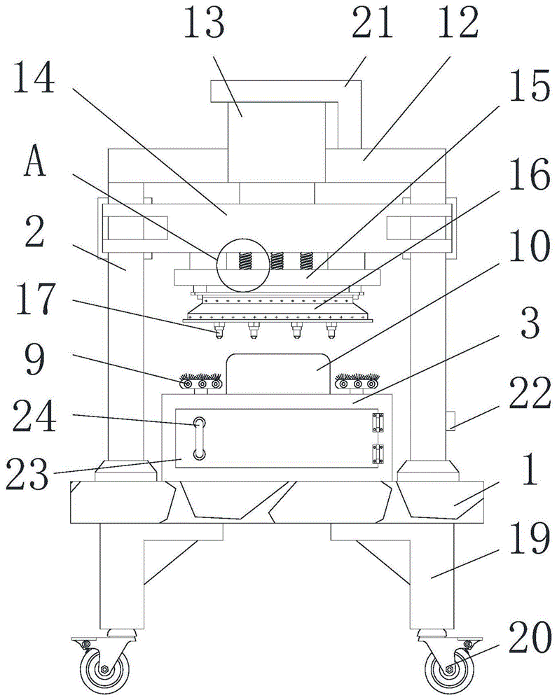 一种耐磨球钢锻成型模具工作台结构的制作方法