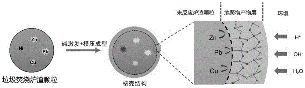 一种无水泥的垃圾焚烧炉渣基免烧砖及其制备方法