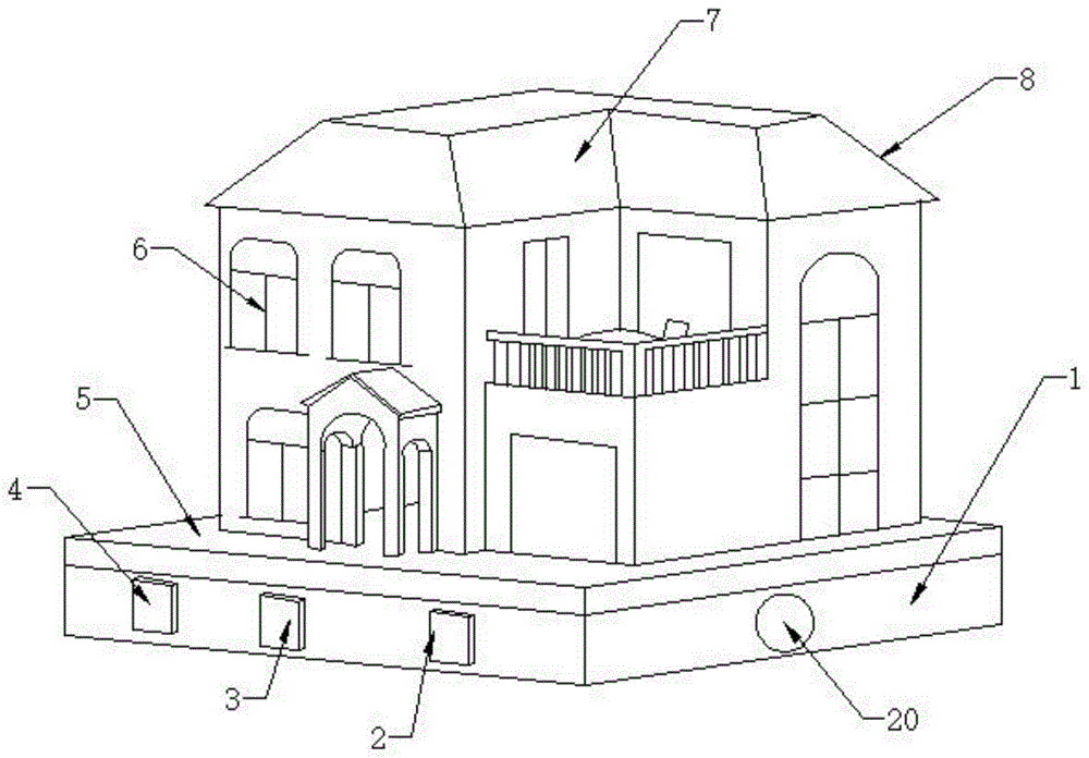 一种用于建筑教学的组合式房屋构造模型