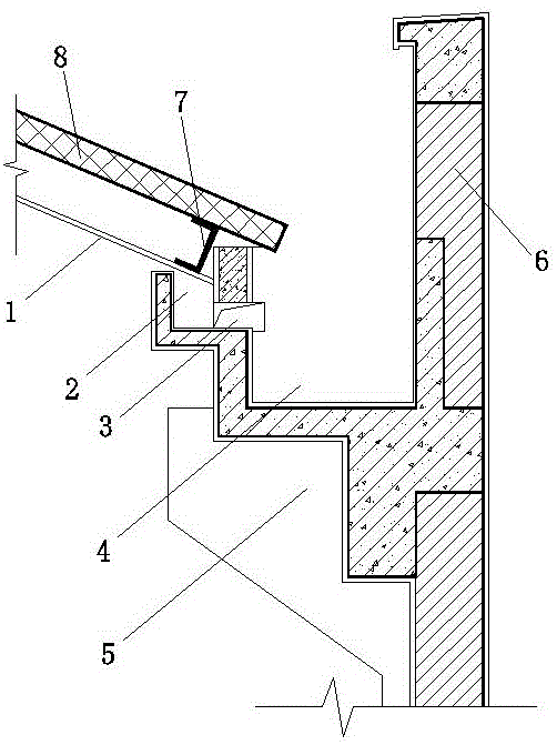 具有防滴水功能的印染厂房檐沟的制作方法