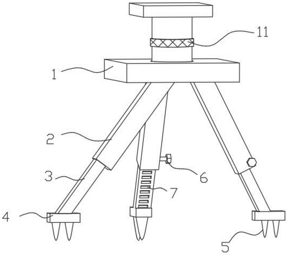 一种地势勘测用仪器支架的制作方法