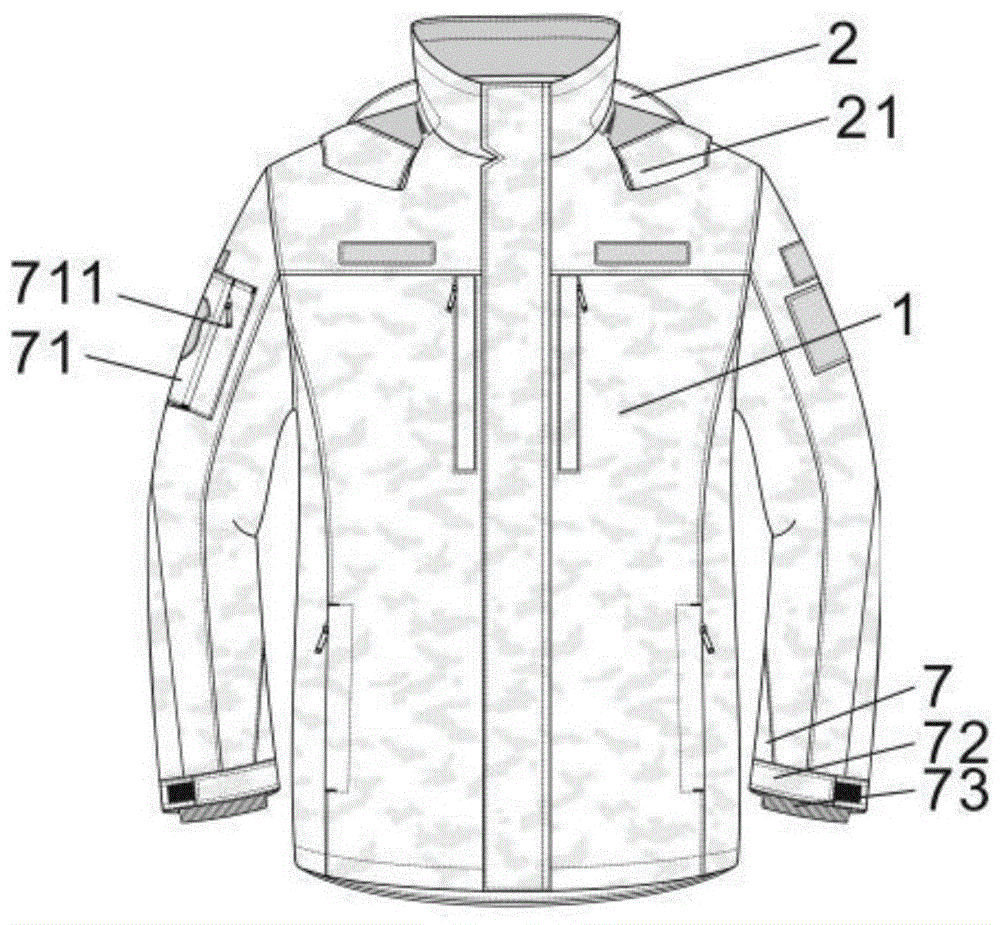 一种新式分区保暖防寒服的制作方法