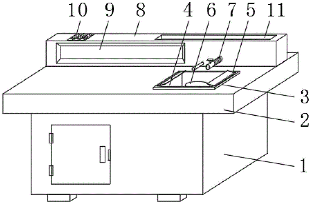 一种用于学生化学实验的防喷溅实验台的制作方法