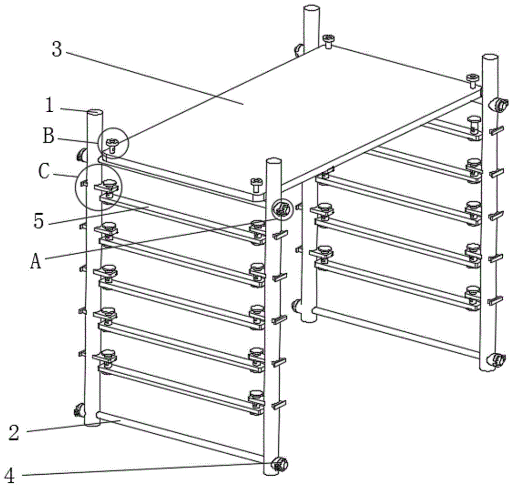 一种建筑安全用组装式脚架的制作方法