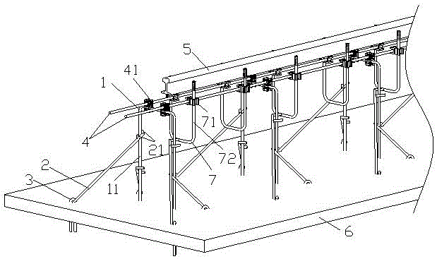 混凝土轨道基础预埋螺栓的支架系统的制作方法
