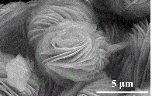 一种三维玫瑰状硫化钒纳米片球-还原氧化石墨烯复合材料的制备及应用