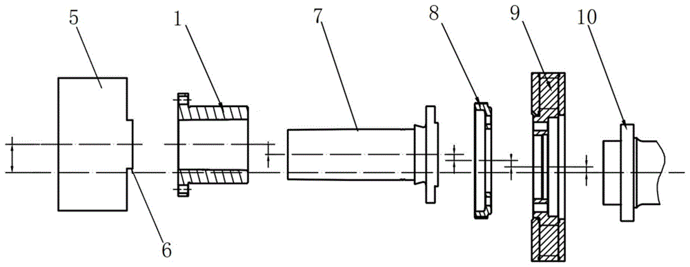 一种带调节定位止口法兰的发动机曲轴输出结构的制作方法