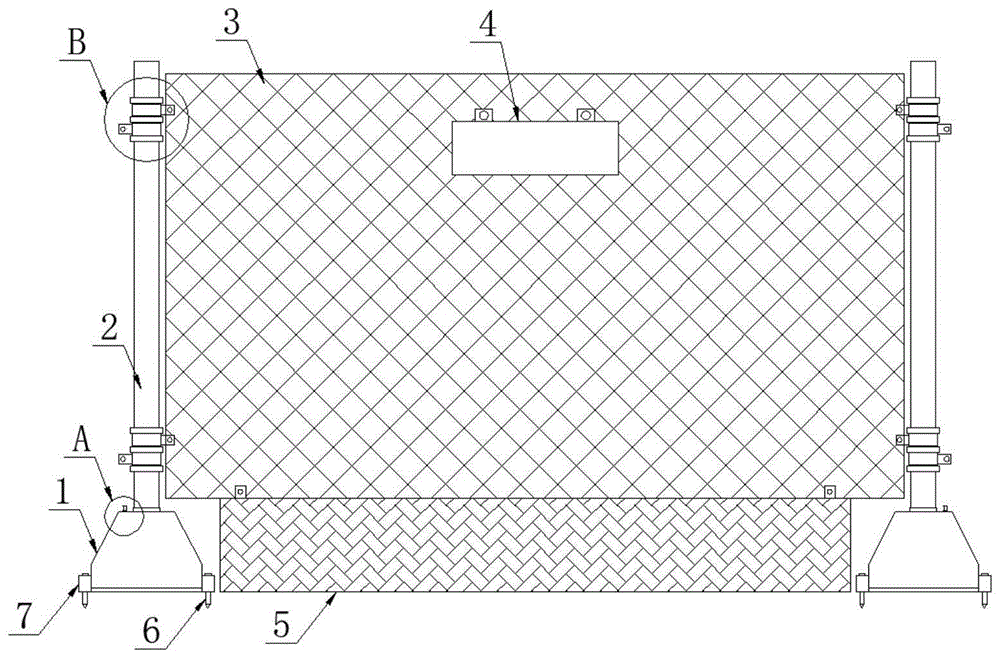 一种建筑工程基坑用防护护栏的制作方法