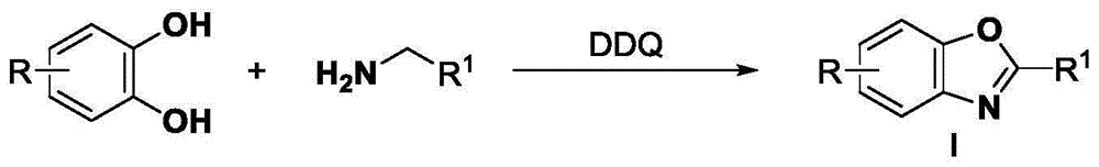 一种由儿茶酚类化合物和胺类化合物制备苯并噁唑类化合物的合成方法