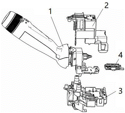 汽车扳柄式转向开关的自动复位机构的制作方法