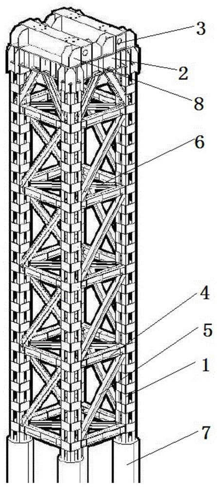 一种软土深基坑逆作法施工的钢平台塔吊基础的制作方法