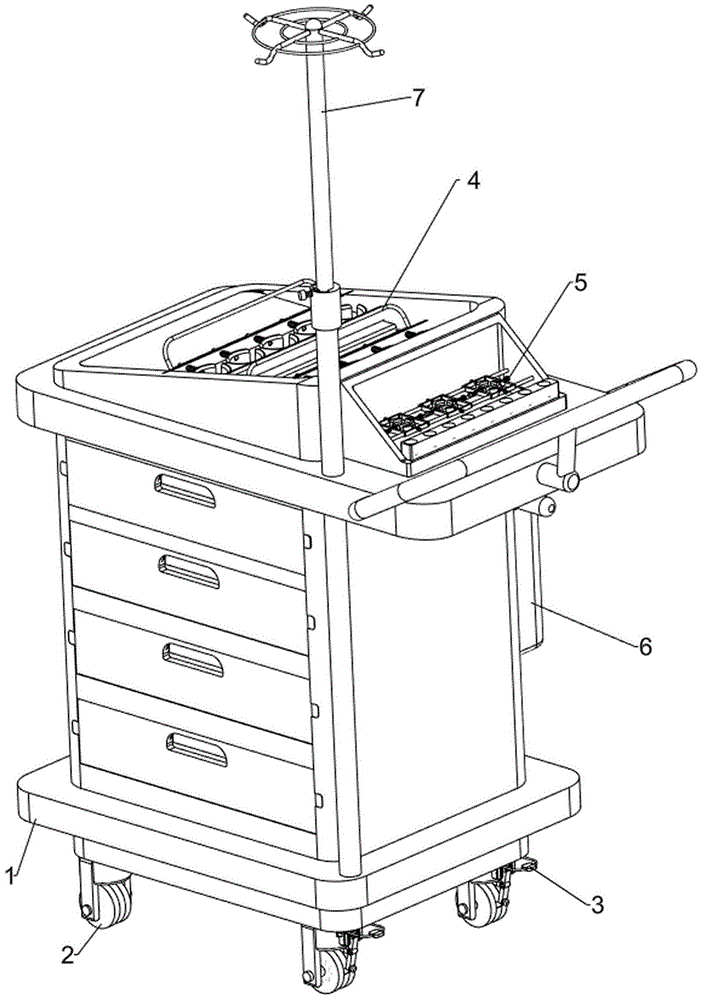 一种医疗护理用防倾倒的置药车的制作方法