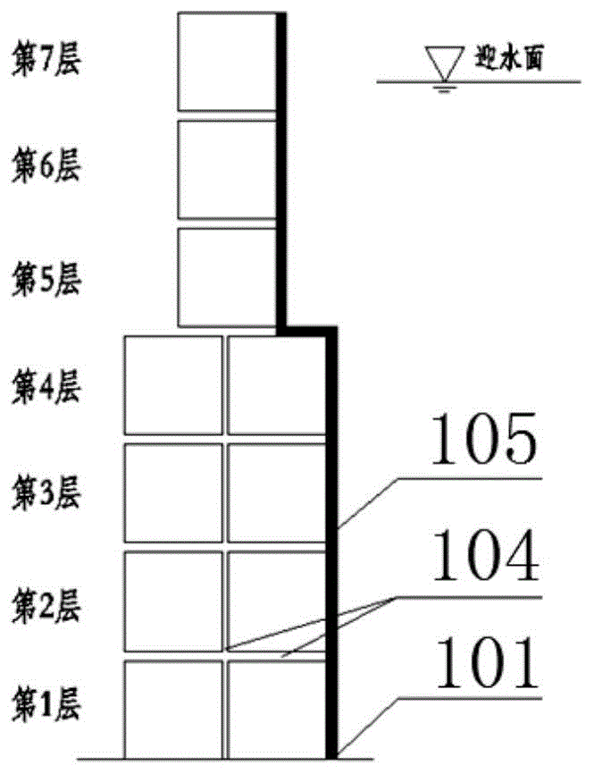 一种潮位区裸露倾斜岩面快速筑岛用挡水埂及筑岛方法与流程