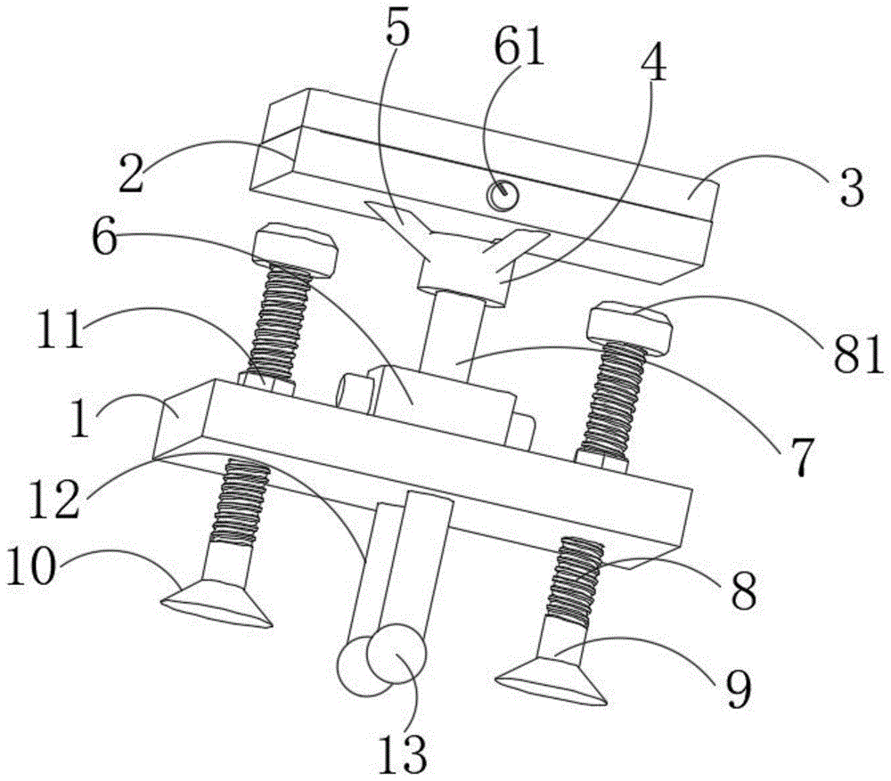 一种带有旋转调节功能的展柜组装用定位支架的制作方法