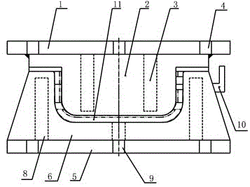 刮板机中部槽齿轨座用U型板压制工装的制作方法