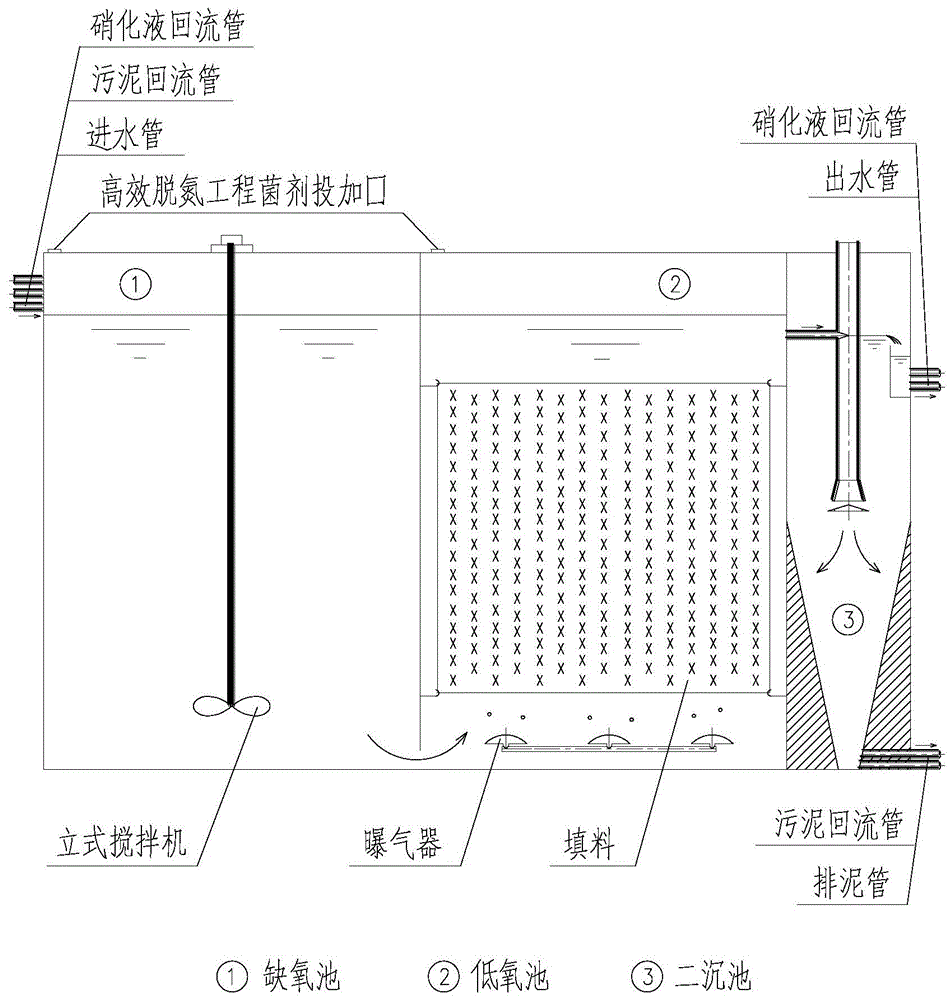 应用于含高氨氮假发废水处理的增强型CFBR工艺