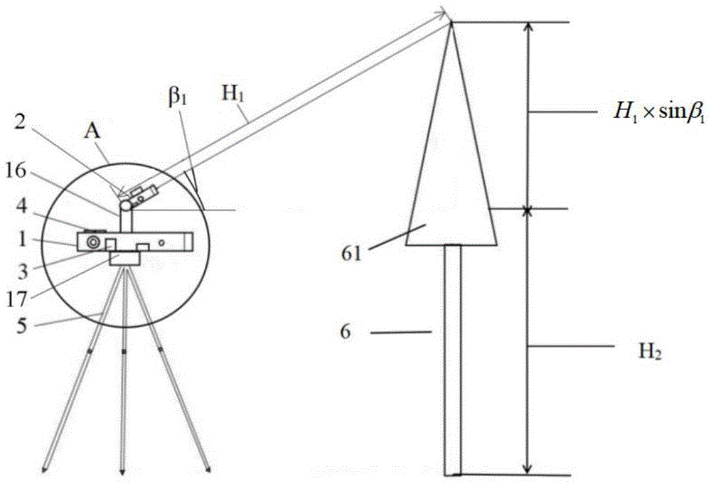 一种树高和冠幅测量装置及其测量方法