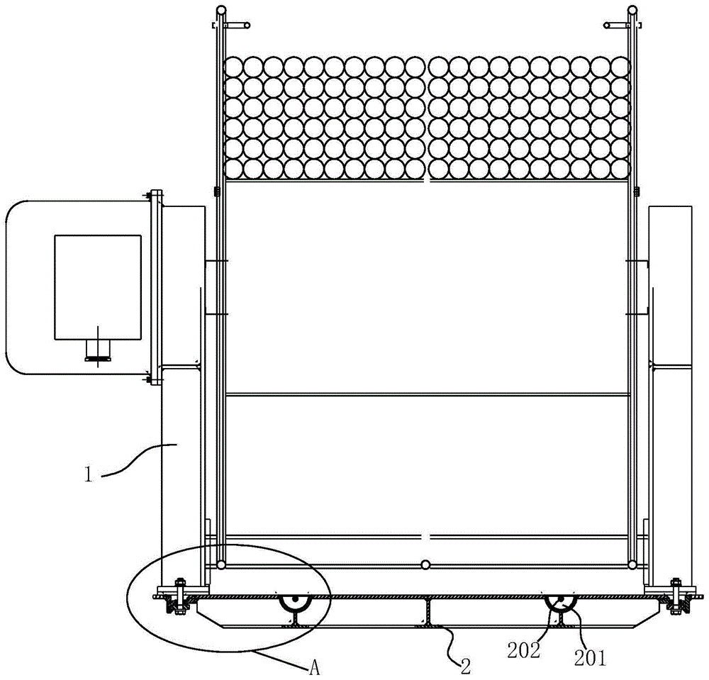 舱口盖与卷盘绞车的组合安装结构的制作方法