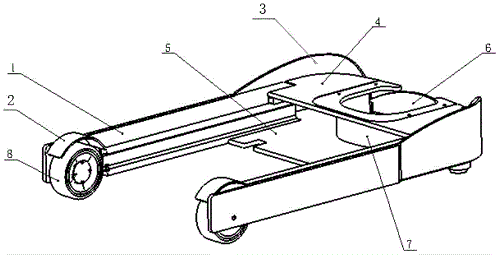 一种具有内置支撑轮的前移式叉车车身的制作方法