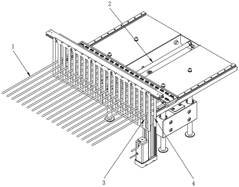 叉杆式片状物料接收装置的制作方法