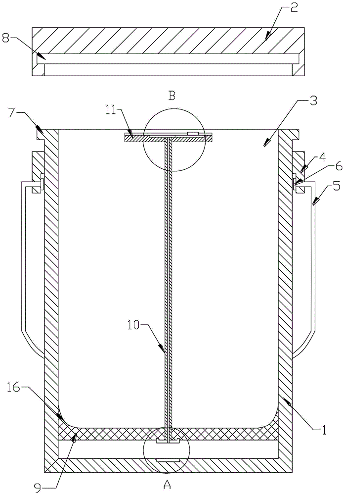 一种建筑防水涂料用涂料桶的制作方法