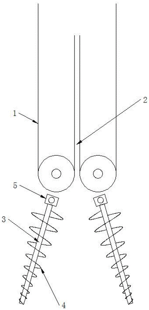 一种生姜收获机用姜杆扶起导入装置的制作方法