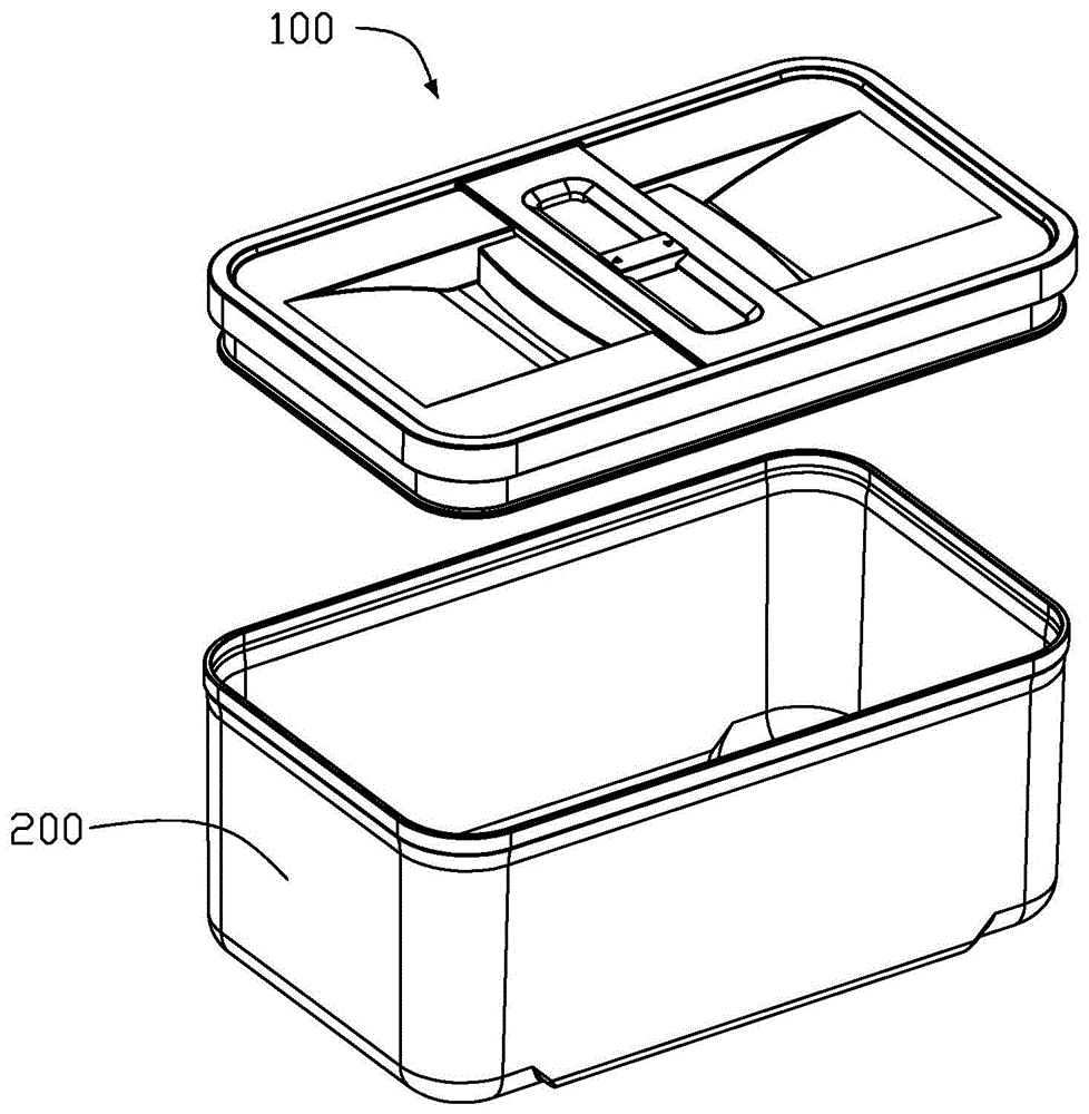 一种挤压开盖结构的盖子及储藏盒的制作方法
