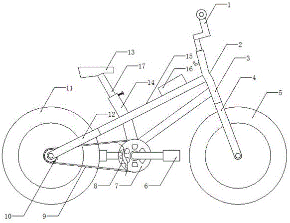 一种带有新型传动机构的自行车的制作方法