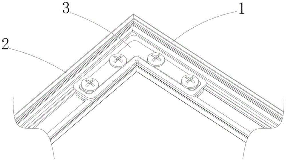 一种柜门型材的连接结构的制作方法