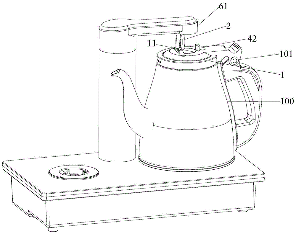 一种磁吸式自动开启的茶壶盖结构的制作方法