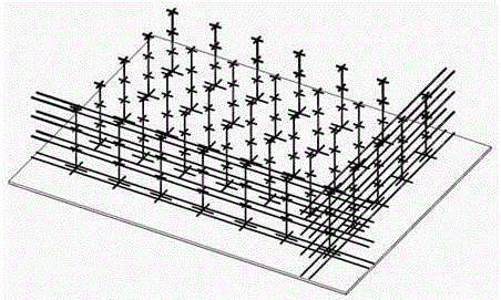 大体积混凝土钢筋网片支撑体系的制作方法